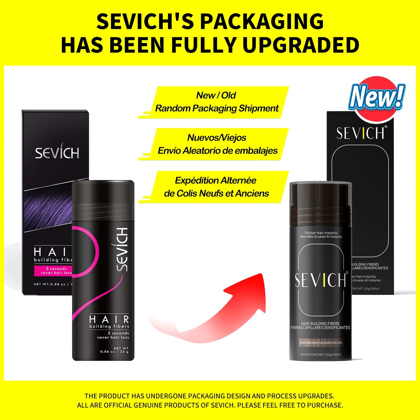 SEVICH – Keratin Hair Building Fibers with Applicator