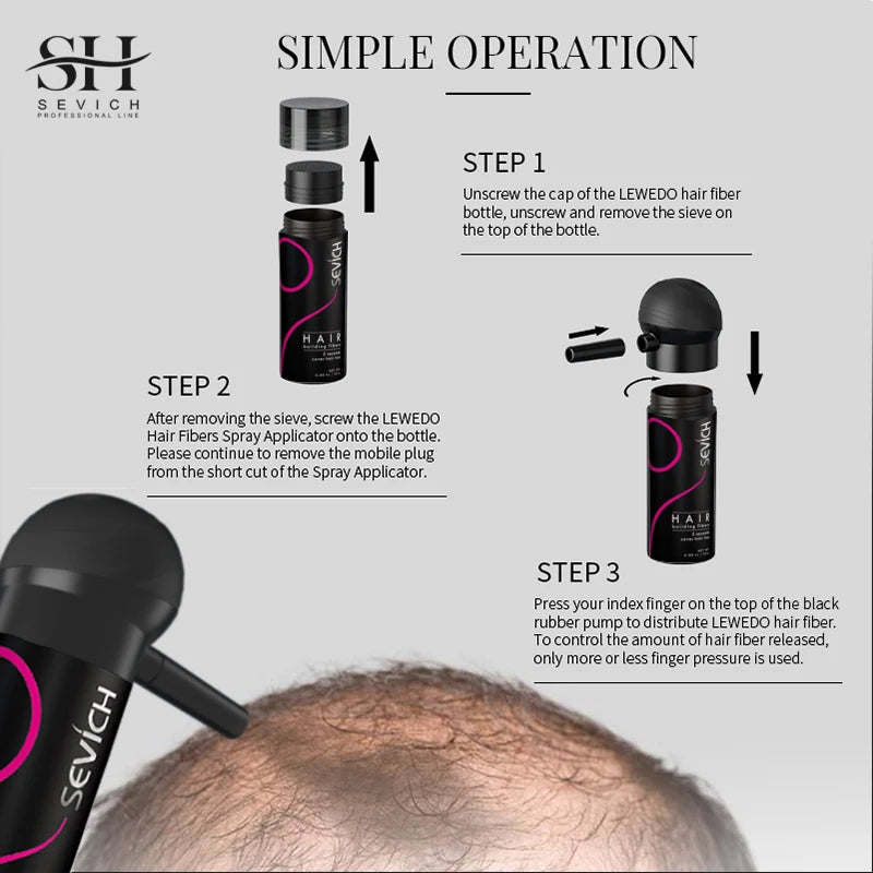 SEVICH – Keratin Hair Building Fibers with Applicator